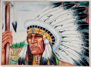 Leonardo Peña, "My People", 1997, Austin (Texas), cartoncino rigido da disegno (Tex Art), cm 38x50, tecnica mista