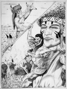 Leonardo Peña, "Please Give Us Plenty" 1997, Austin (Texas), cartoncino rigido da disegno (Tex Art), cm 38x50, penna